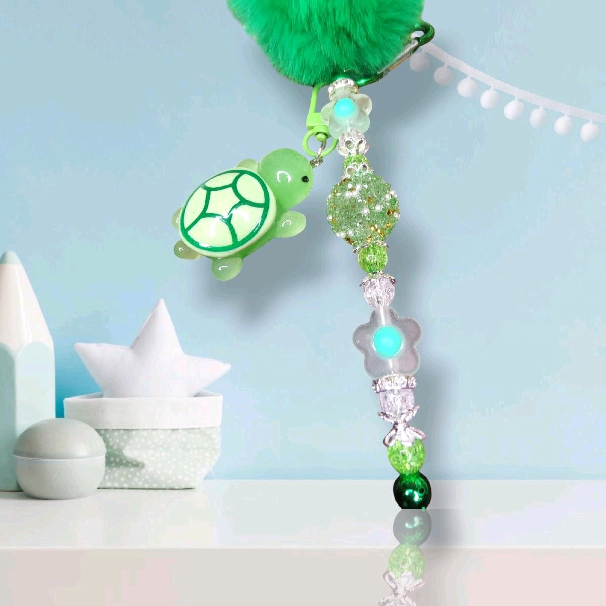 Green Turtle Keychain