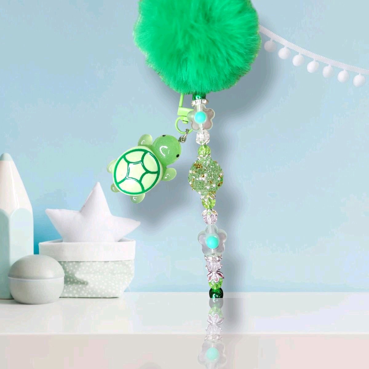 Green Turtle Keychain