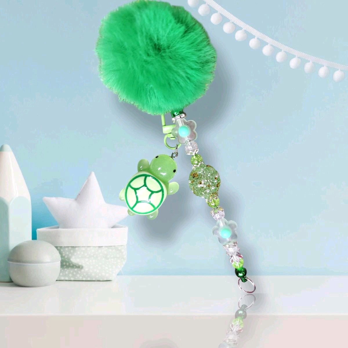 Green Turtle Keychain