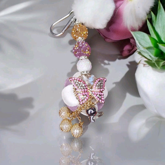 Butterfly/Flower Keychain
