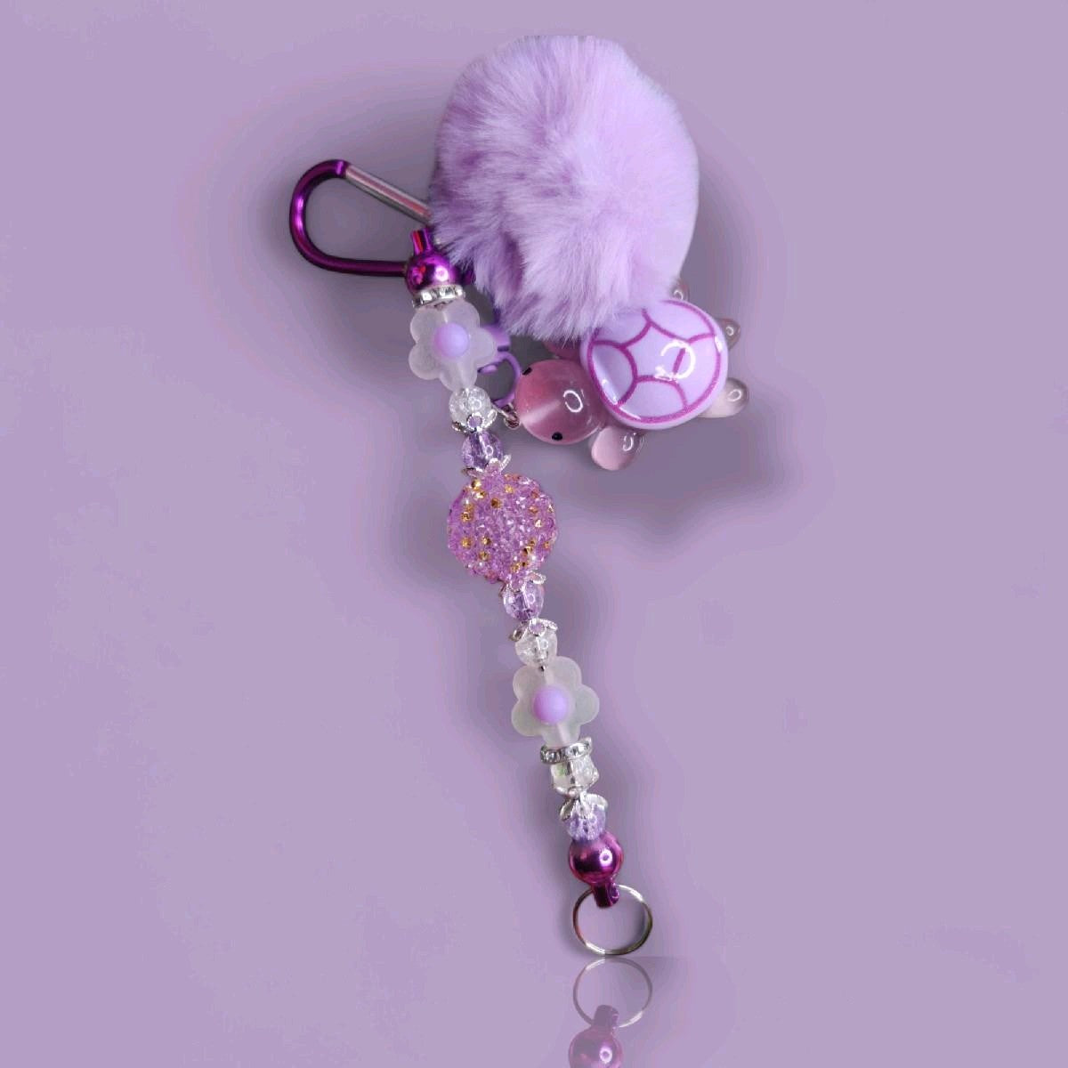 Purple Turtle Keychain