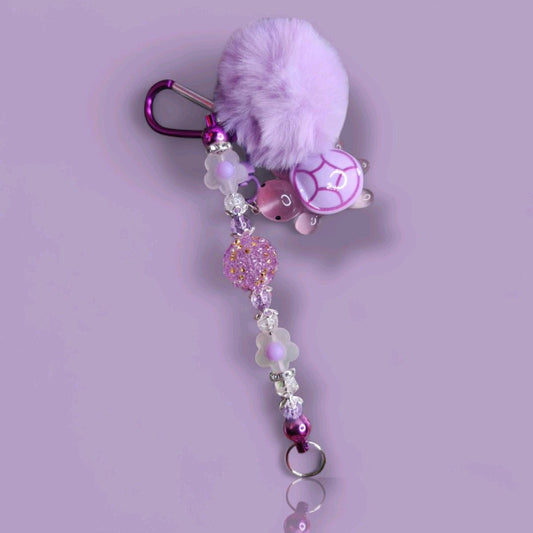 Purple Turtle Keychain