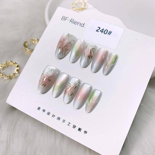 Watermelon Bamboo Press On Nails
