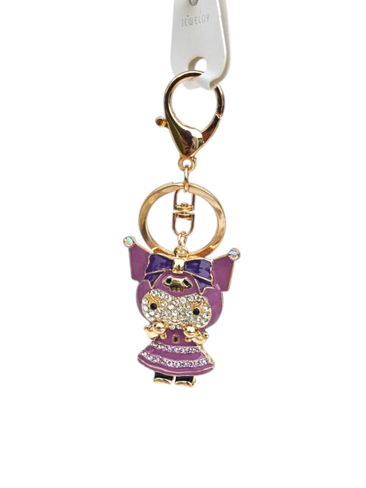 Hello Kitty Purple Keychain