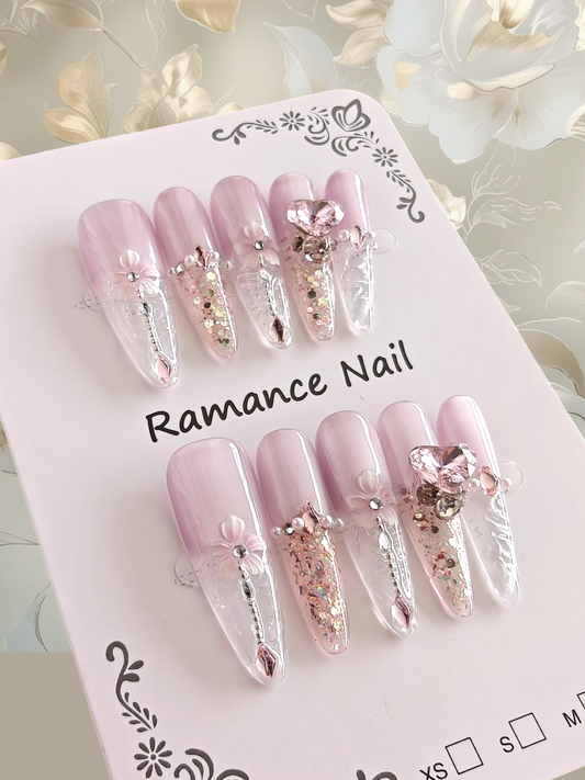 🚨🎉NEW🎉🚨XLong Clean Tip Pink Nails