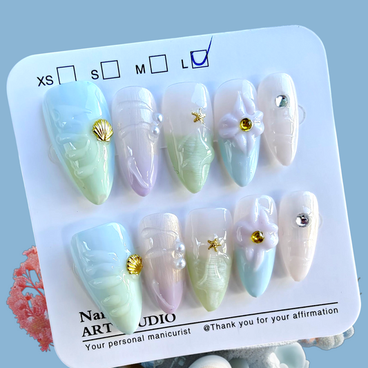 🚨🎉NEW🎉🚨 3D Cotton Candy Floral Nails