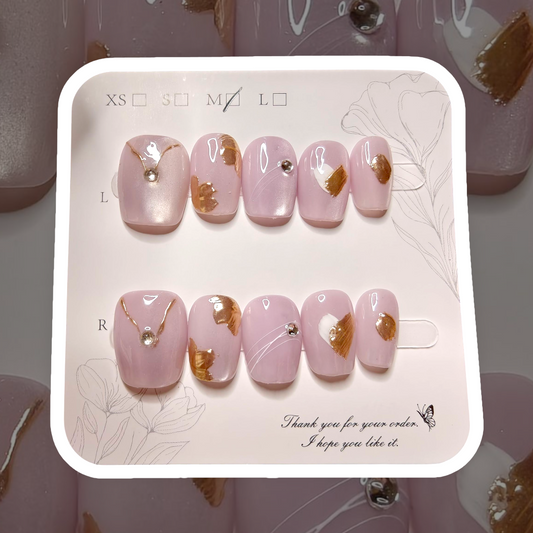 Short Square Pink Nails