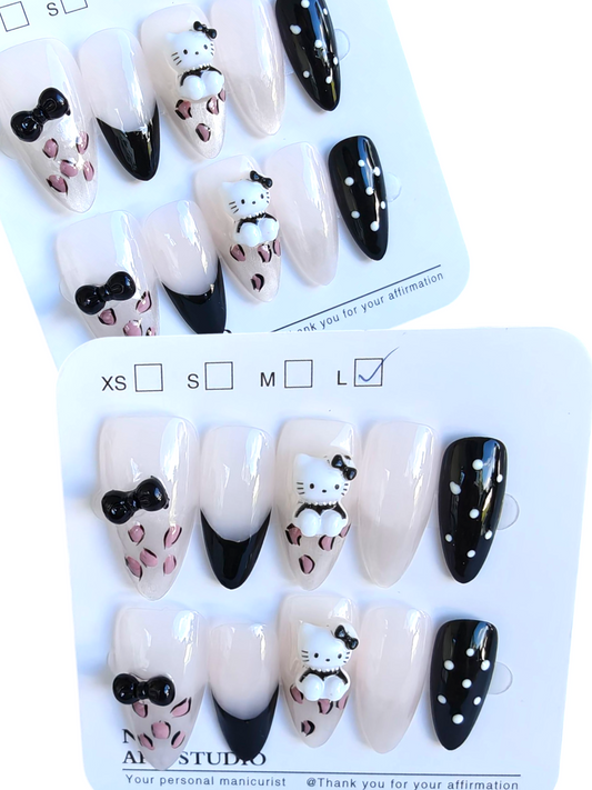Pointy Hello Kitty Nails