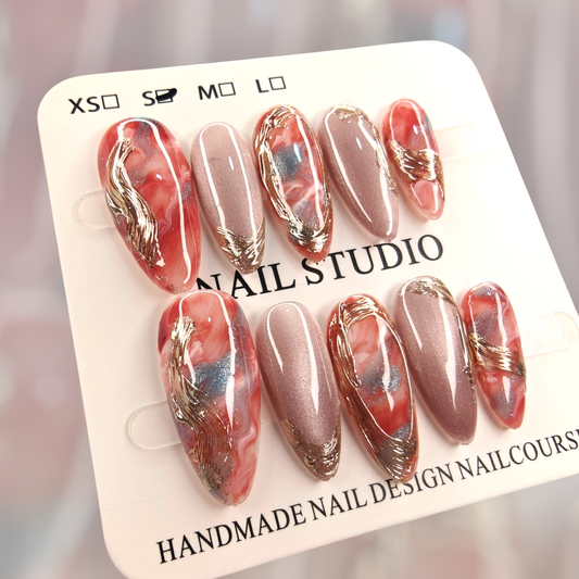 🚨🎉NEW🎉🚨 Marble Multicolor Nails